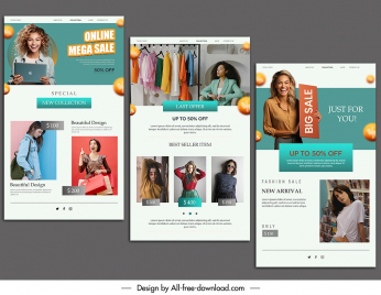 fashion sale advertising templates modern ladies