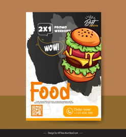 fast food flyer template hamburger decor