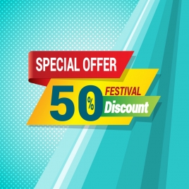 festival special discount banner template
