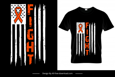 fight tshirt template dark retro stripes texts outline