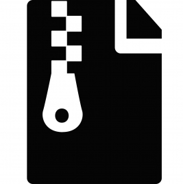 file archive sign icon flat black white contrasted shaped outline