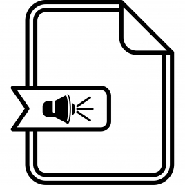 file audio button sign icon flat black white geometric sketch