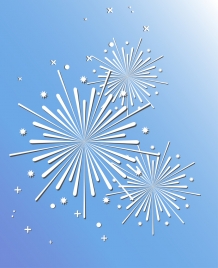 fireworks design elements white symbol decoration