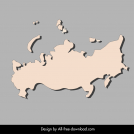 flat russian map template simple flat design