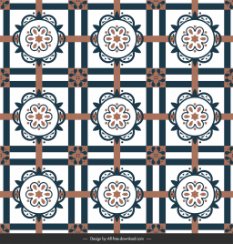 floor tile pattern template symmetric design floral geometry