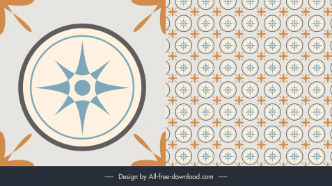 floor tiles pattern template classical circle symmetry decor