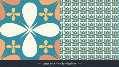 floor tiles pattern template symmetric repeating seamless petals