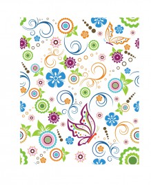 Floral and butterfly Pattern