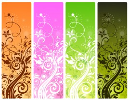 Floral banner design