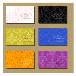 floral business card templates collection