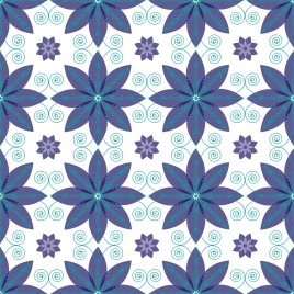 floral pattern background curves symmetric repeating style