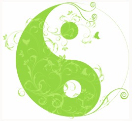 Floral yinyang symbol