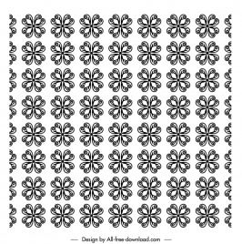 floras classic style pattern template repeating symmetric sketch