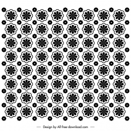 flower style pattern repeating classic petals decor