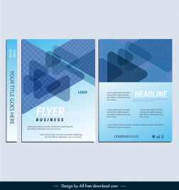 flyer template contrast blurred checkered triangles