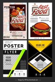 flyer templates fast food abstract themes
