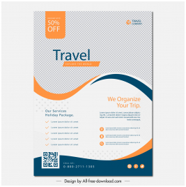 flyer travel sale banner dynamic curves design