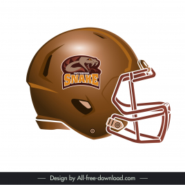 football helmet logo shiny modern flat