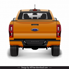 ford ranger 2021 car model template rear view sketch modern design