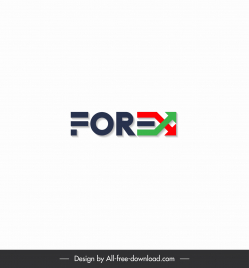 forex logo template capital letters arrows decor