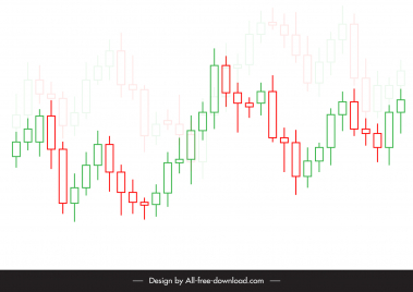 forex trading candlestick charts backdrop flat diagram outline