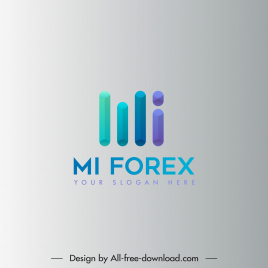 forex trading logotype flat modern stylized texts sketch