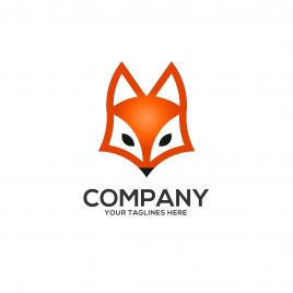 fox head logo vector flat vector fox logo isolated on white background
