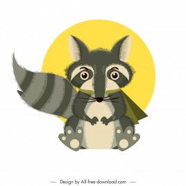 fox icon cute cartoon sketch colored classic design