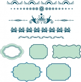 frames and border pattern collection in classical style