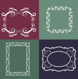 frames design collection various shaped classical decoration style