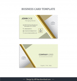 free business card design template modern geometric design