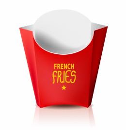 French fries paper box