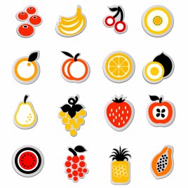 fruit icon sticker