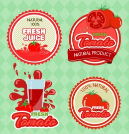 fruit logo design red tomato icon various shapes