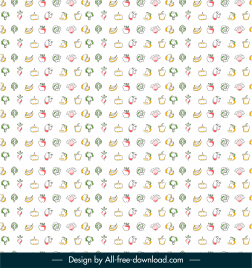 fruits pattern template small repeating icons bright flat