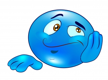 funny blue emotional icon