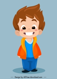 funny boy icon cartoon character sketch