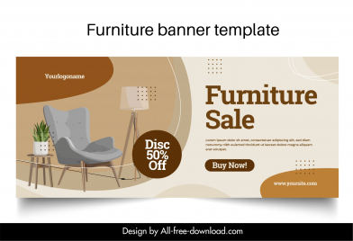 furniture banner template elegant classic