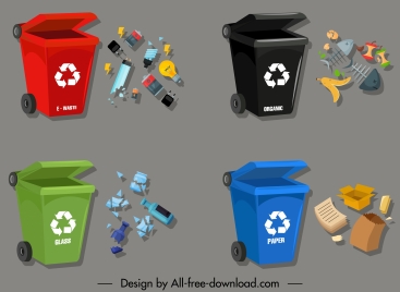 Office trash can Royalty Free Stock SVG Vector and Clip Art
