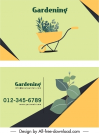 gardening business card template elegant classic bright decor