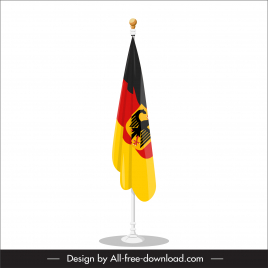 germany flag icon modern 3d sketch