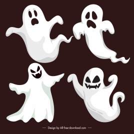 ghost icons classic scary gestures sketch