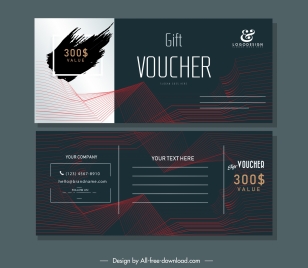 gift voucher templates elegant dark 3d dynamic decor