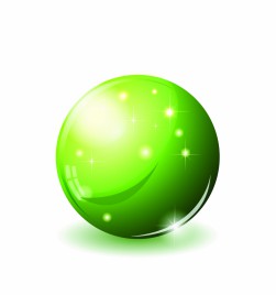 Glass sphere green
