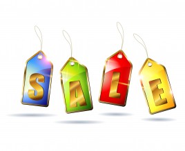 glossy sale tags