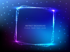 glowing abstract square background