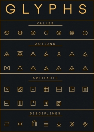 glyphs design elements flat geometric icons