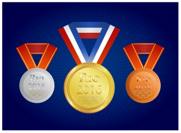 gold silver and bronze medals rio 2016 olympic summer games