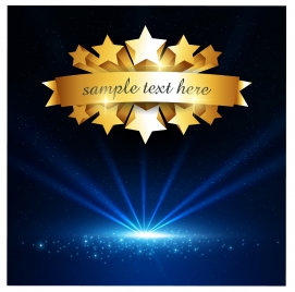 gold star and blue light background