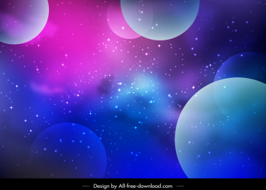 gradient galaxy background template modern sparkling space